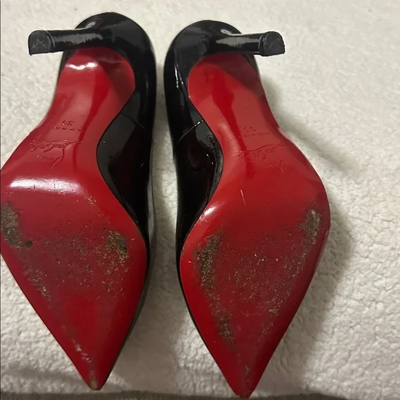 Christian Louboutin Black Patent Pigalle Heels - Picture 3 of 5